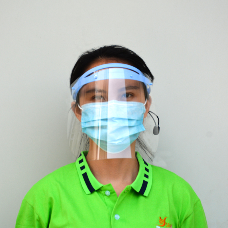Anti-dimma återanvändningsskyddande ansiktsskydd plast Klar Anti UV-justerbar ansiktsskärmskydd för vuxna