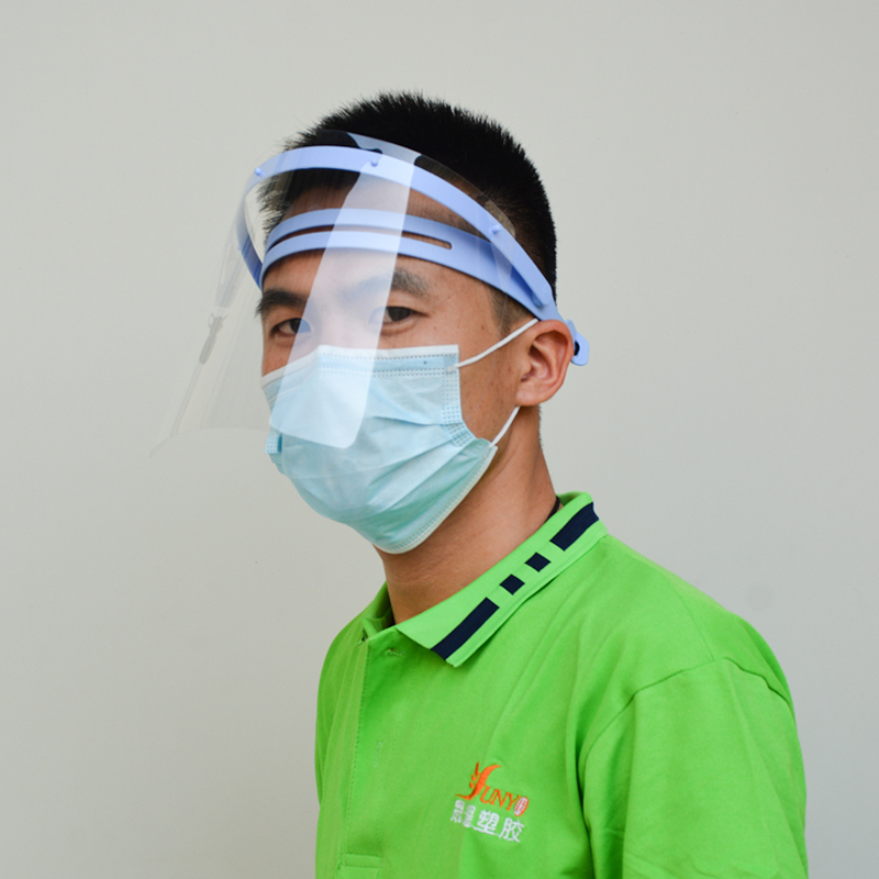 0,35 mm Plast Klar Anti-dimma Säkerhetsskyddande Face Shield Visir