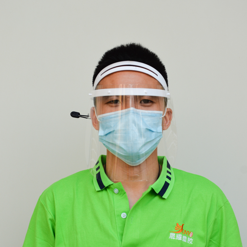 Tillverkare Justerbar Anti Fog Safety Faceshield Face Shield Plast Full Protection Face Visir