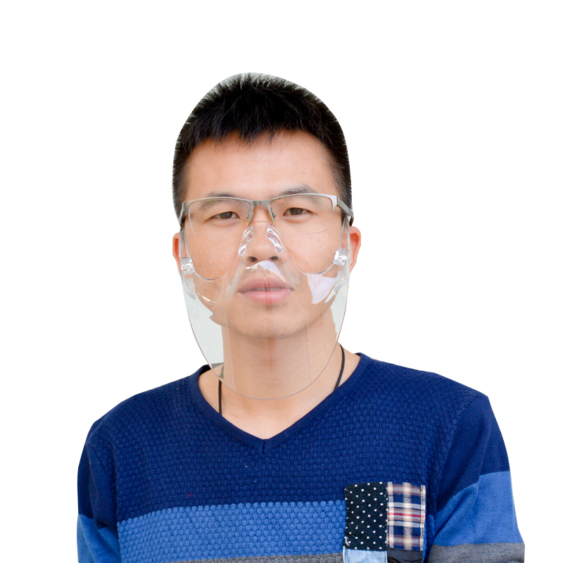 Transparent Clear Face Shields Plast Mouth Cover Anti Splash Mode Face Screen Shield Faceshield