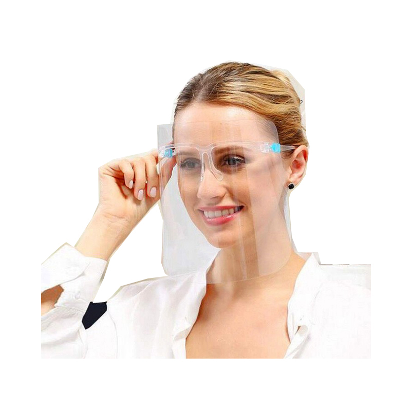 Anti-dimma återanvändbart ansiktsskydd Glasögon Skyddande ansikts ansiktsskydd ansikte plastsköld med glasögon